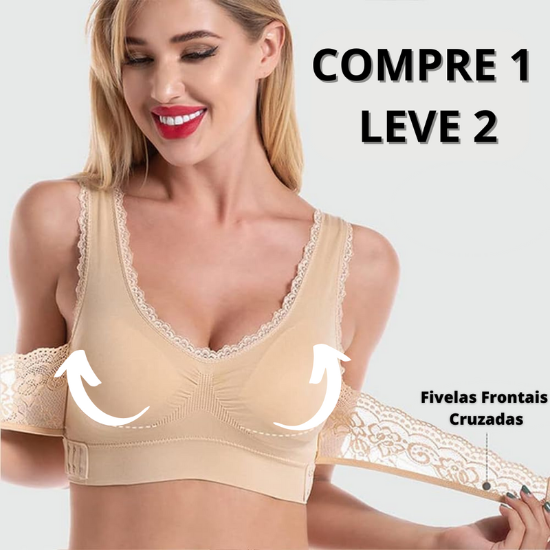 COMPRE 1 LEVE 2 - Sutiã Comfort Pro® Com Fivelas Cruzadas Frontais