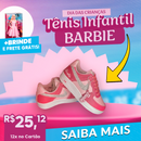 Promoção Dia das Crianças - Tênis Infantil Nike da Barbie Rosa + Boneca de Brinde