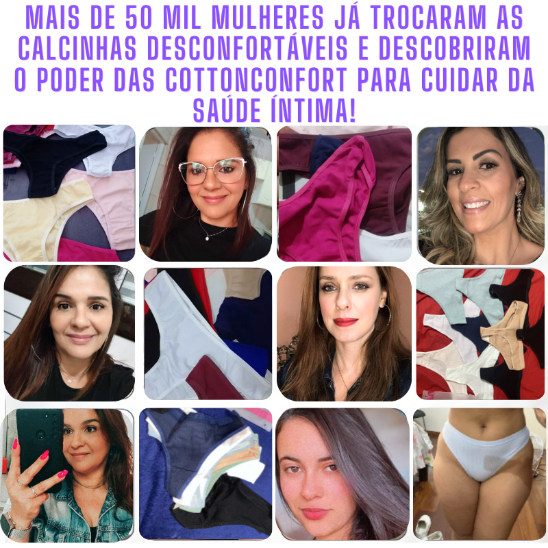 Calcinha CottonConfort | PROMOÇÃO ESPECIAL | LEVE MAIS 5 UNIDADES