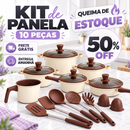 KIT de Panelas LONDON - 10 PEÇAS com Revestimento Cerâmico | Frete GRÁTIS + Entrega AMANHÃ