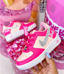 Promoção Dia das Crianças - Tênis Infantil Nike da Barbie Rosa + Boneca de Brinde